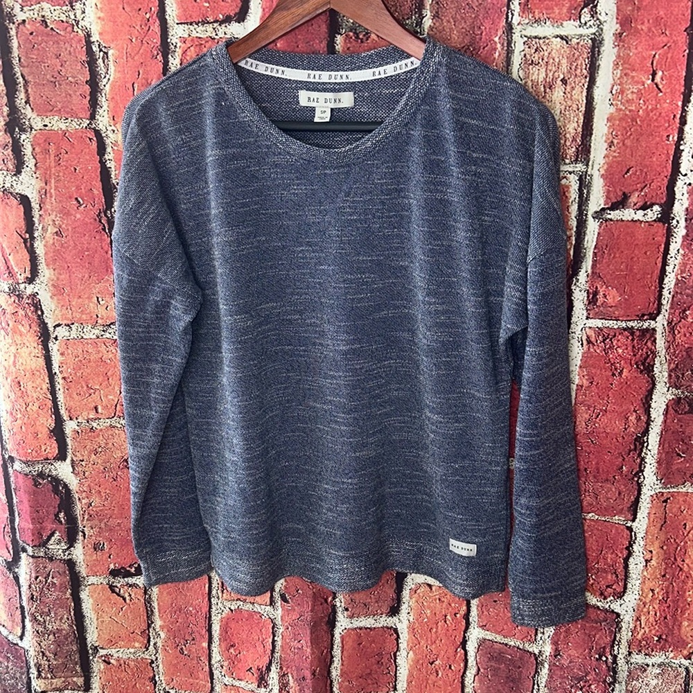 Rae Dunn Women's Knit Terry Pullover Sweatshirt size Small Petite